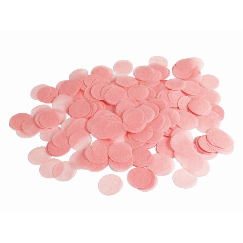Licht roze papieren confetti groot 22 gram