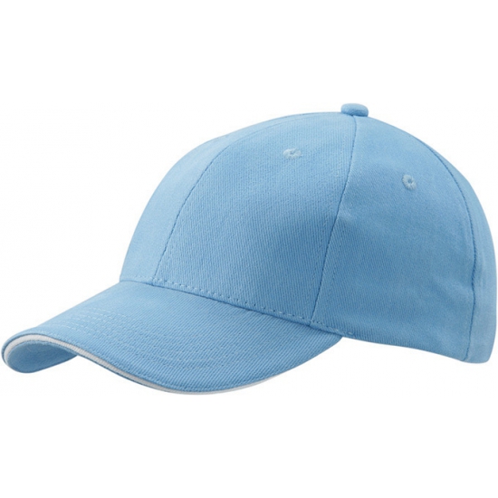 Lichtblauwe baseball cap 100% katoen voor volwassenen