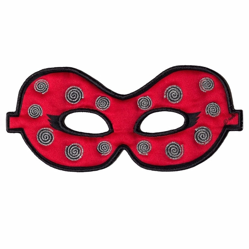 Lieveheersbeestjes oogmasker rood voor kinderen