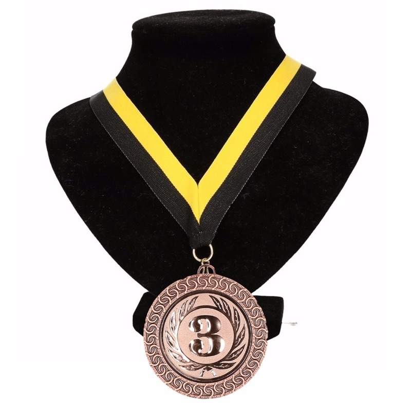 Lint geel en zwart met bronzen medaille