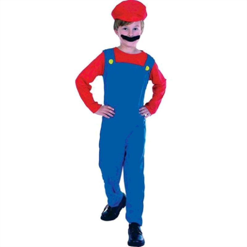 Loodgieter Mario verkleed kostuum voor kinderen