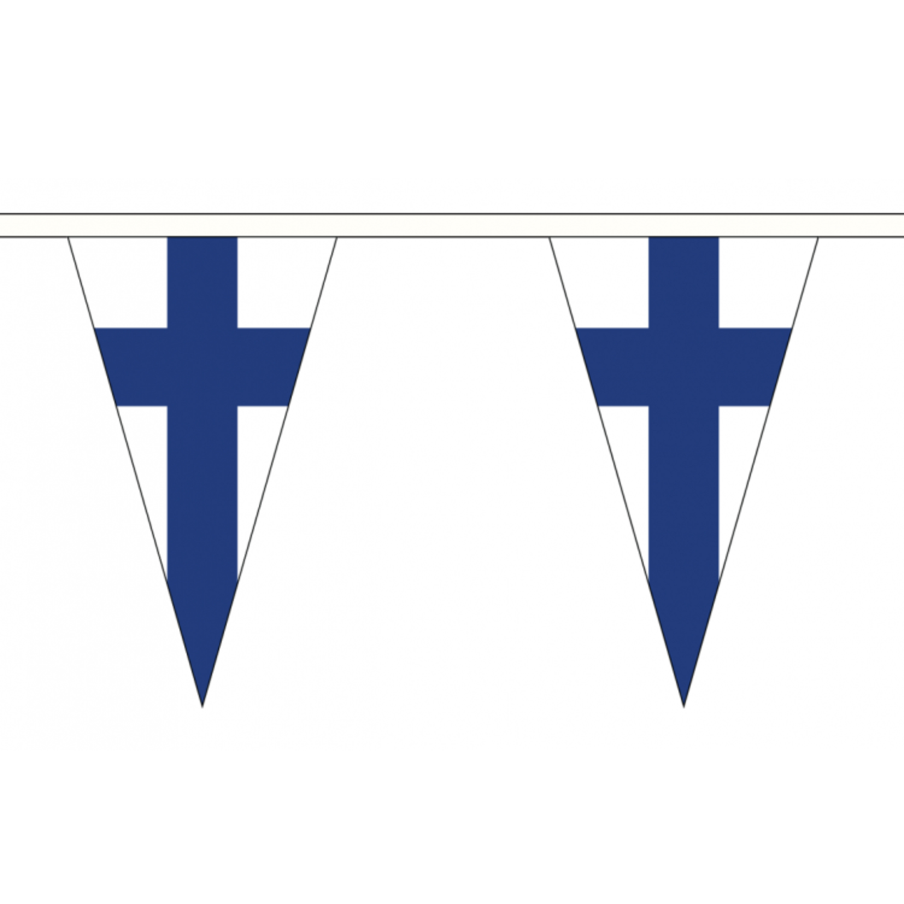 Luxe blauw met witte Finland vlaggenlijn 5 meter - landen accessoire - WK/EK