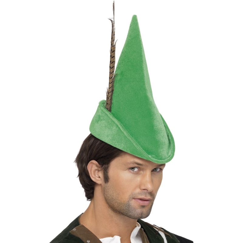 Luxe groene Robin Hood hoed voor volwassenen