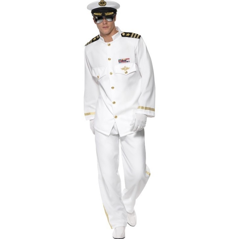 Luxe kapitein kostuum voor heren