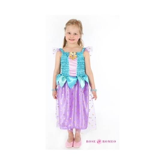 Luxe prinses jurkje blauw/paars