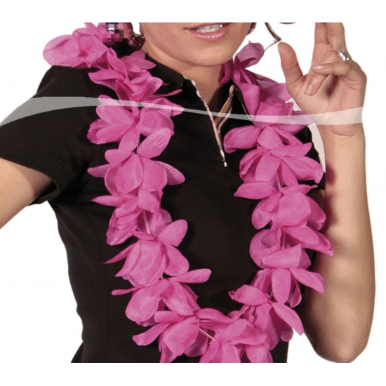 Luxe roze hawaii krans