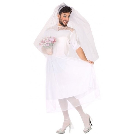 Man bruid fun verkleed kostuum voor heren