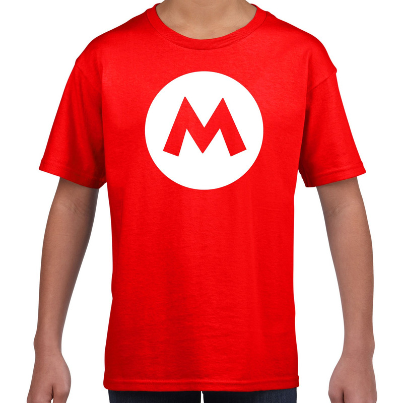Mario loodgieter verkleed t-shirt rood voor kinderen