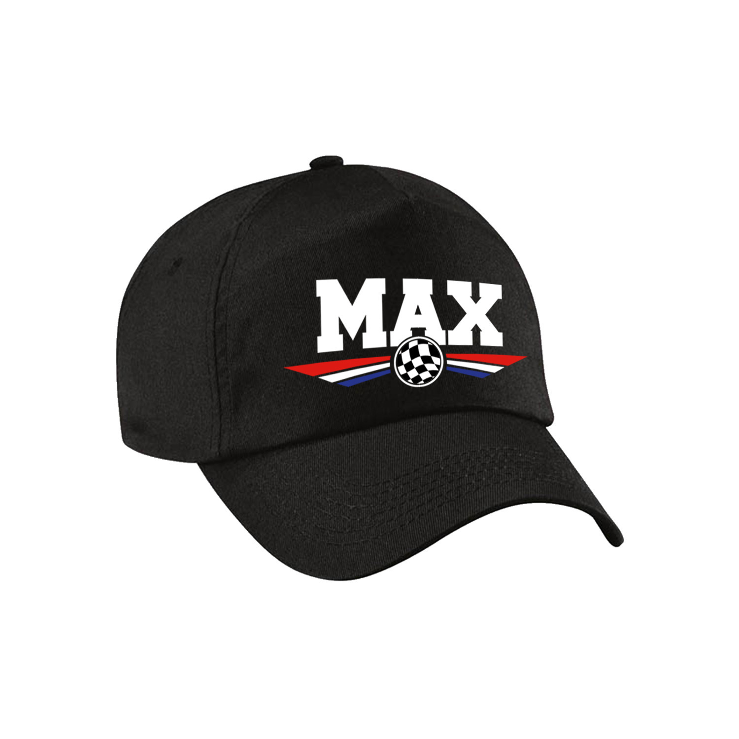 MAX auto race supporter pet / baseball cap met Nederlandse vlag zwart voor kinderen