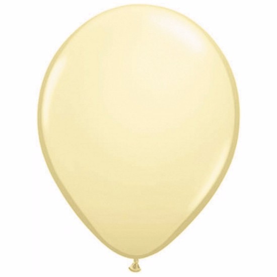 Metallic ivoren feestballonnen 10 stuks