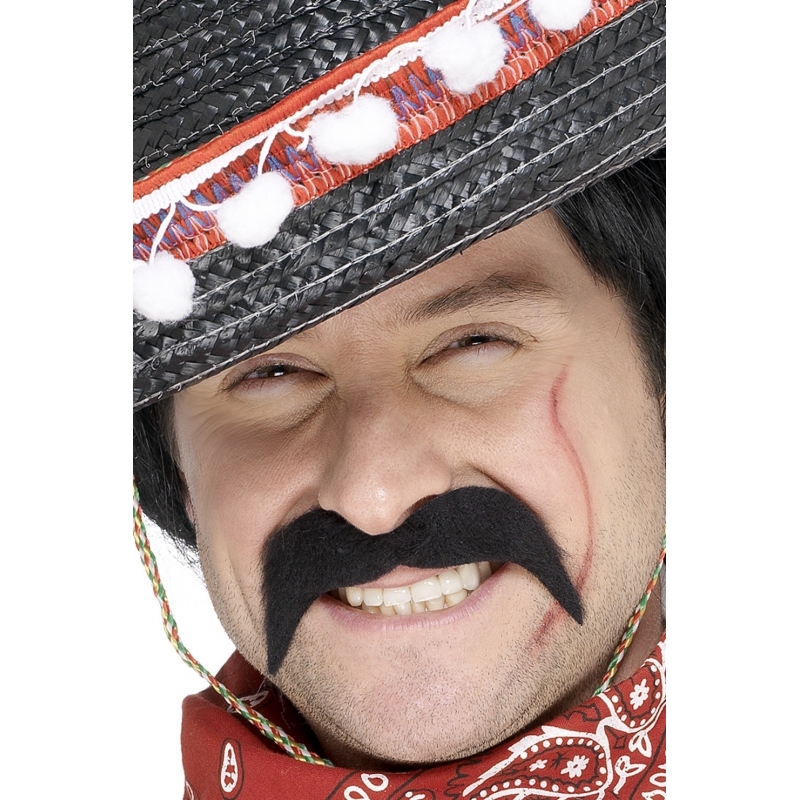 Mexicaanse/cowboy verkleed nep/plak snor