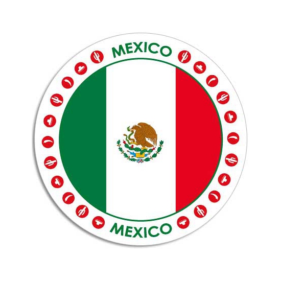 Mexico sticker rond 14,8 cm landen decoratie