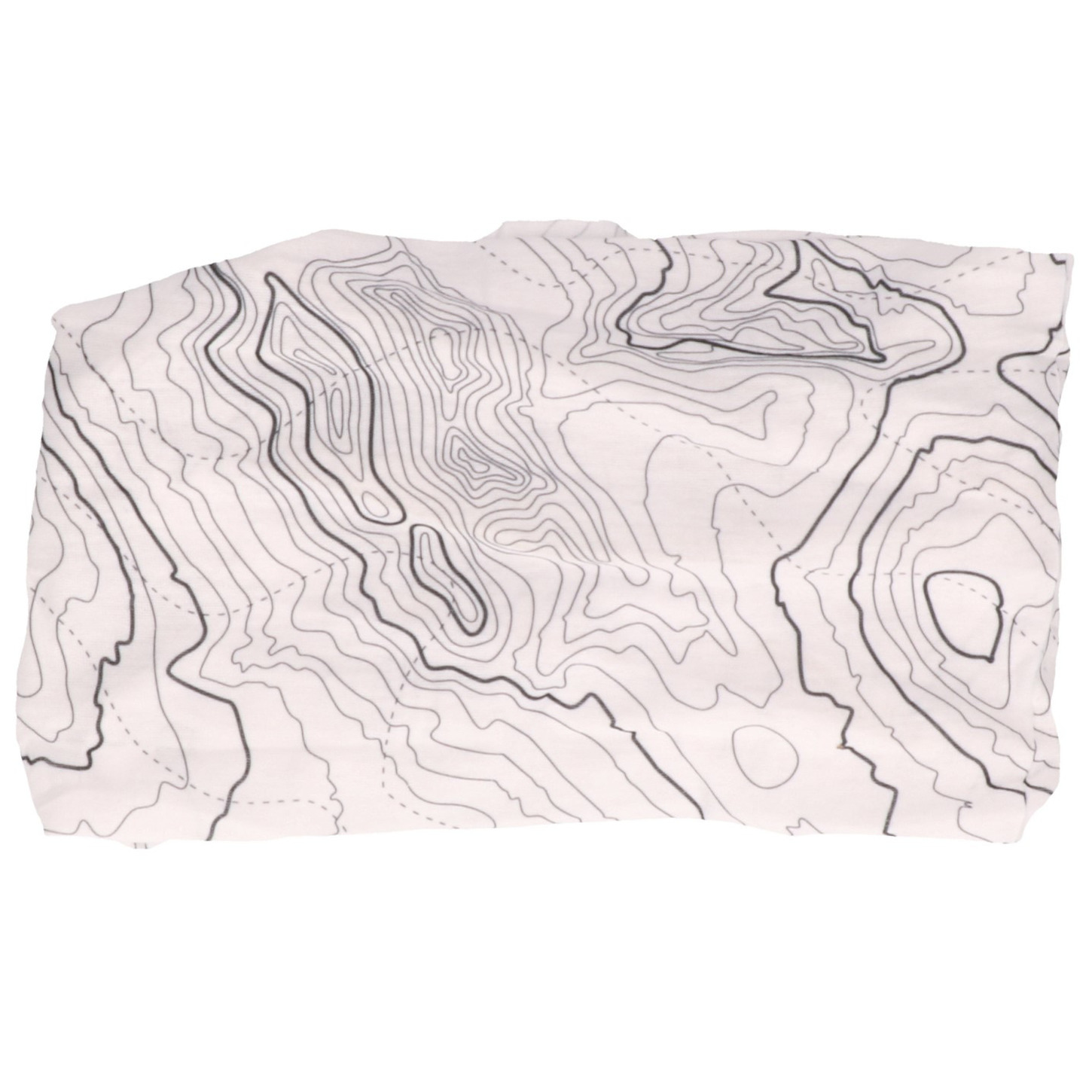 Multifunctionele morf sjaal wit met contour print voor volwassen