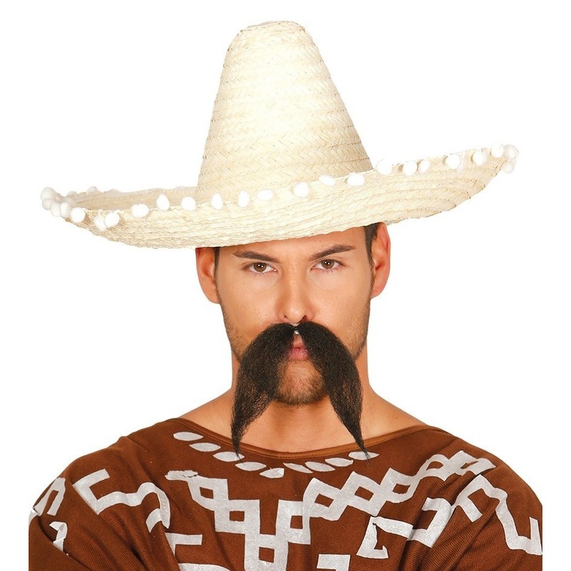 Naturel sombrero/Mexicaanse hoed 45 cm voor volwassenen