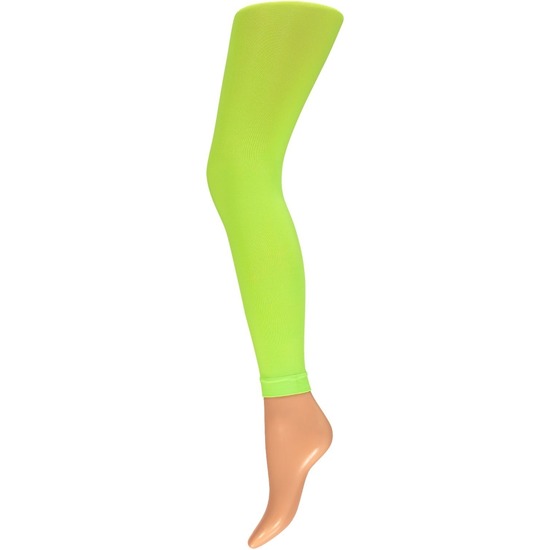 Neon groene legging 60 denier voor dames