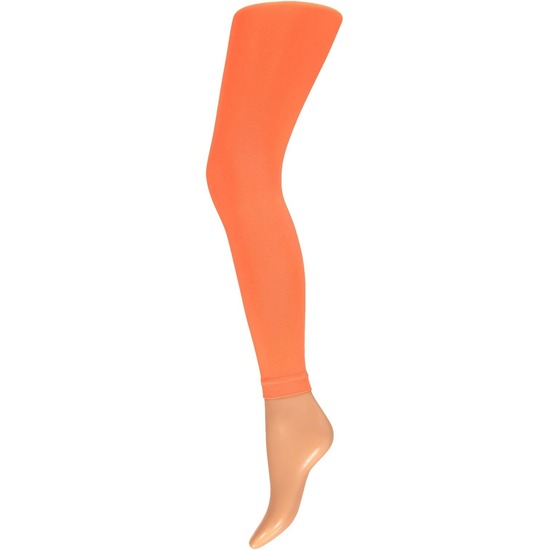 Neon oranje legging 60 denier voor dames