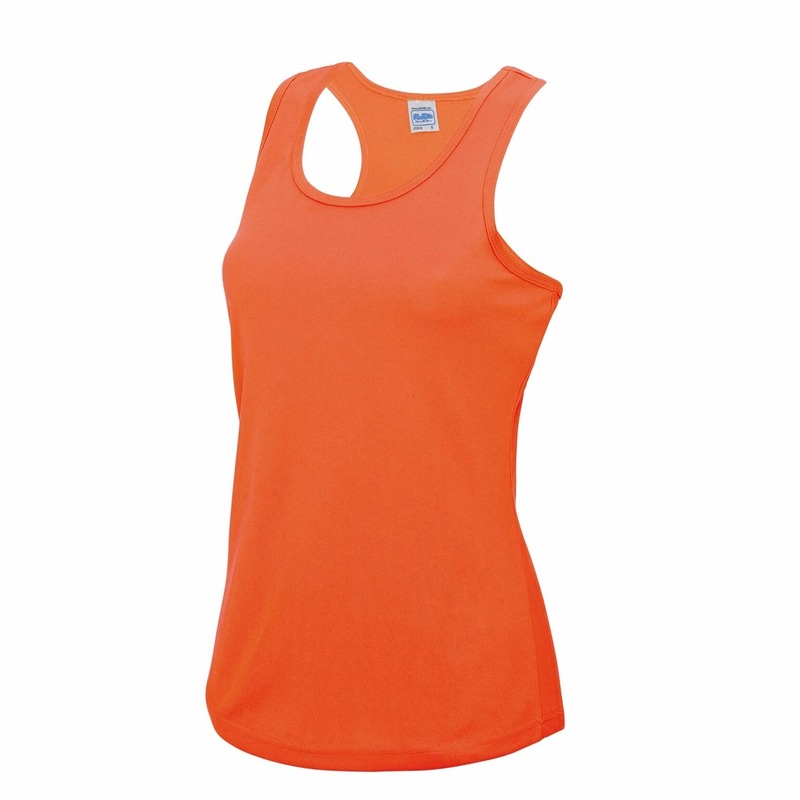 Neon oranje sport singlet voor dames
