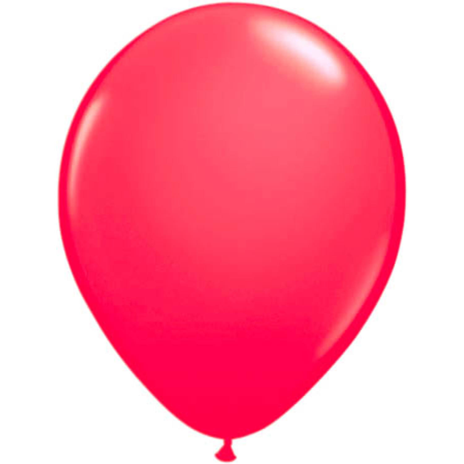 Neon roze latex ballon 25 cm 8 stuks