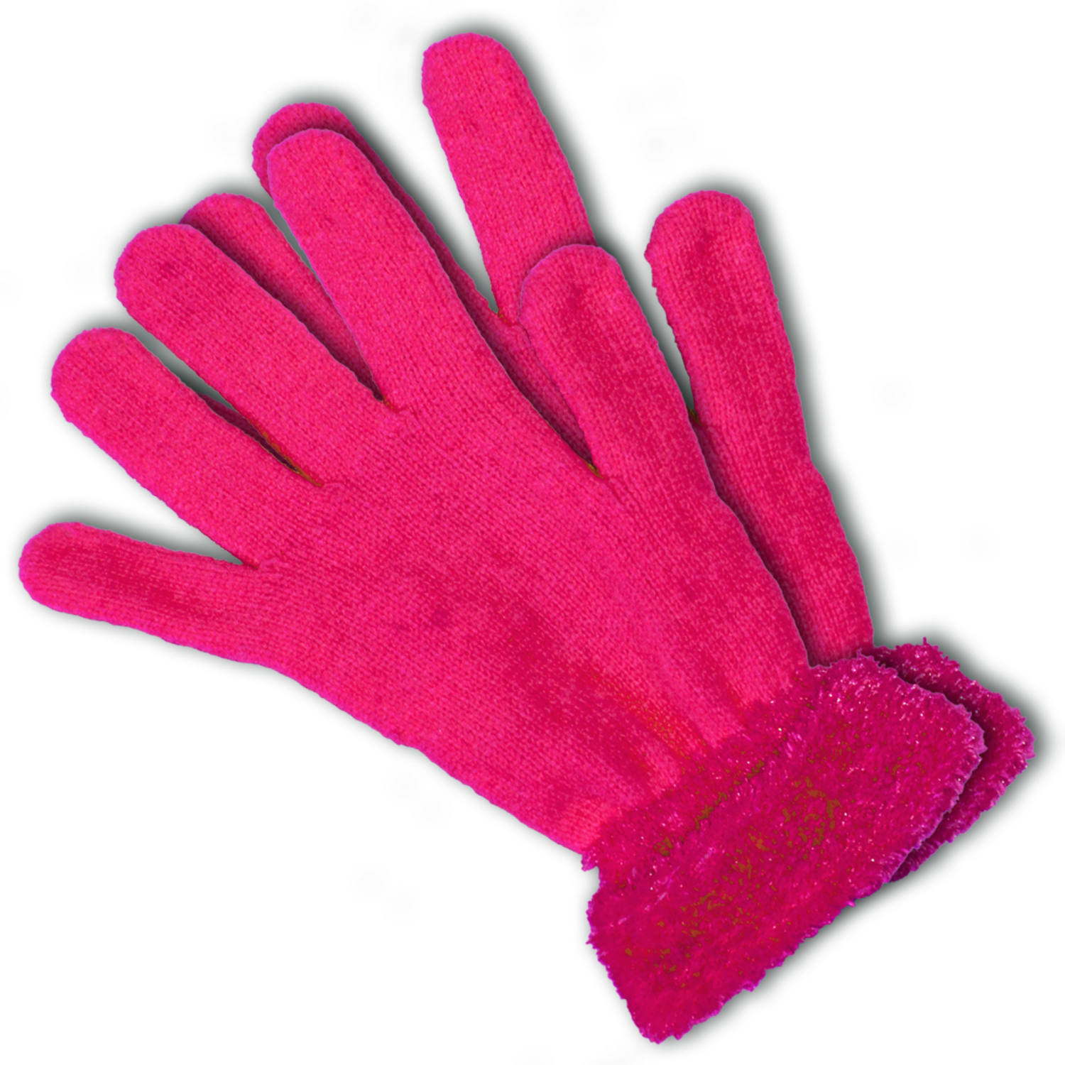 Neon roze verkleed dames handschoenen