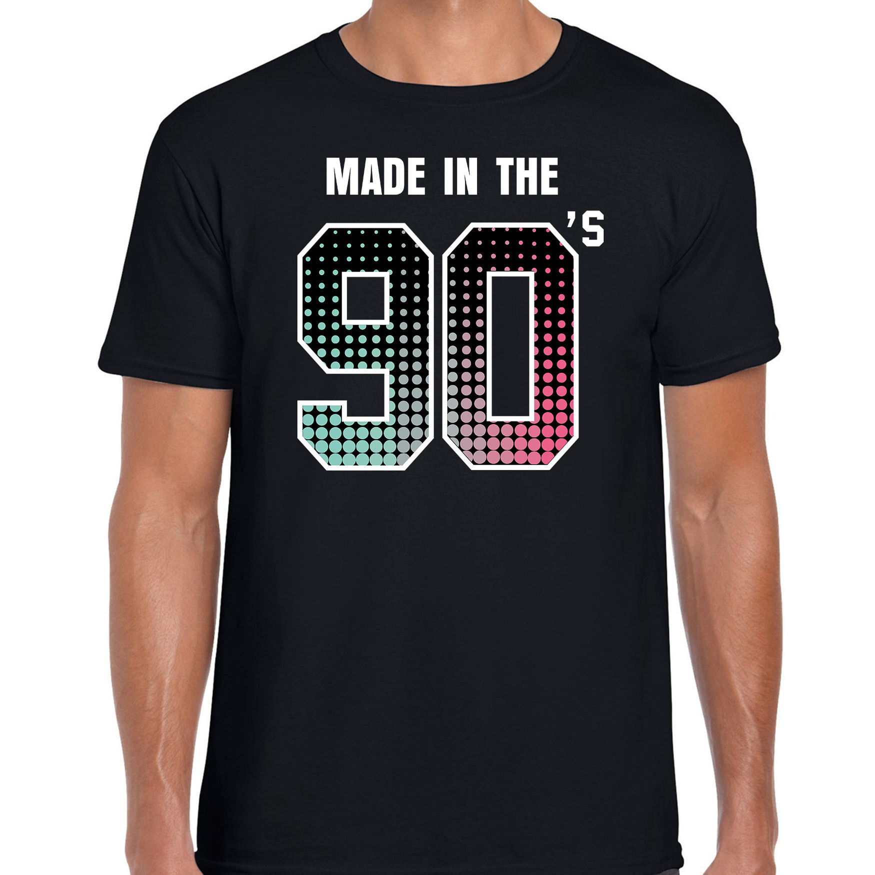 Nineties t-shirt made in the 90s / geboren in de jaren 90 zwart voor heren