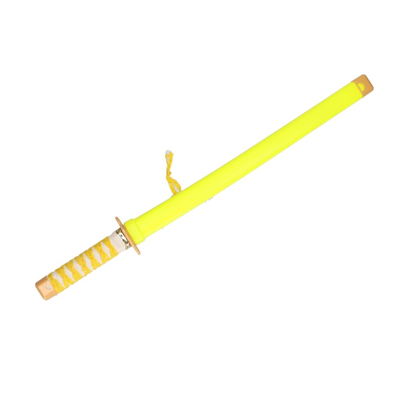 Ninja vechters zwaard verkleed wapen geel 65 cm