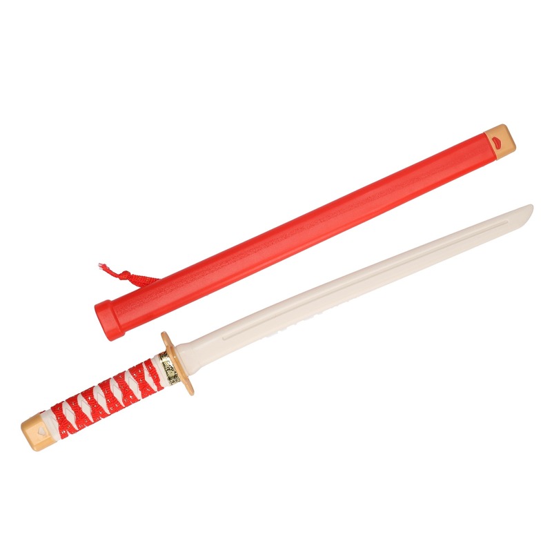 Ninja vechters zwaard verkleed wapen rood 65 cm