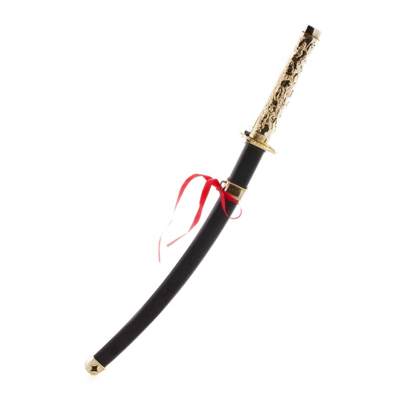 Ninja zwaard zwart/goud 63 cm