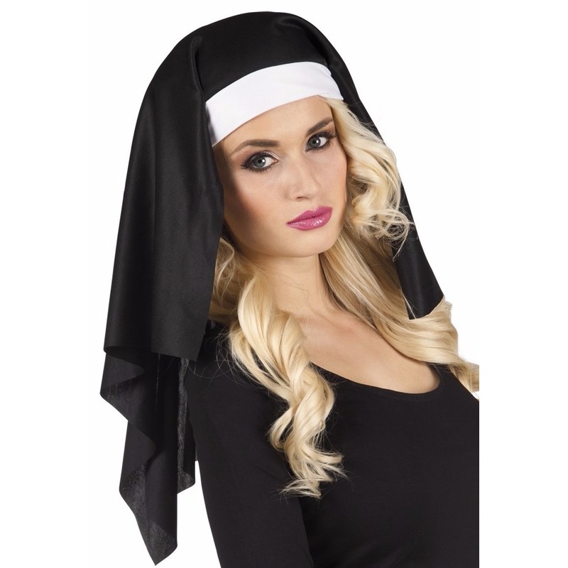 Nonnen thema verkleed hoofdkapje
