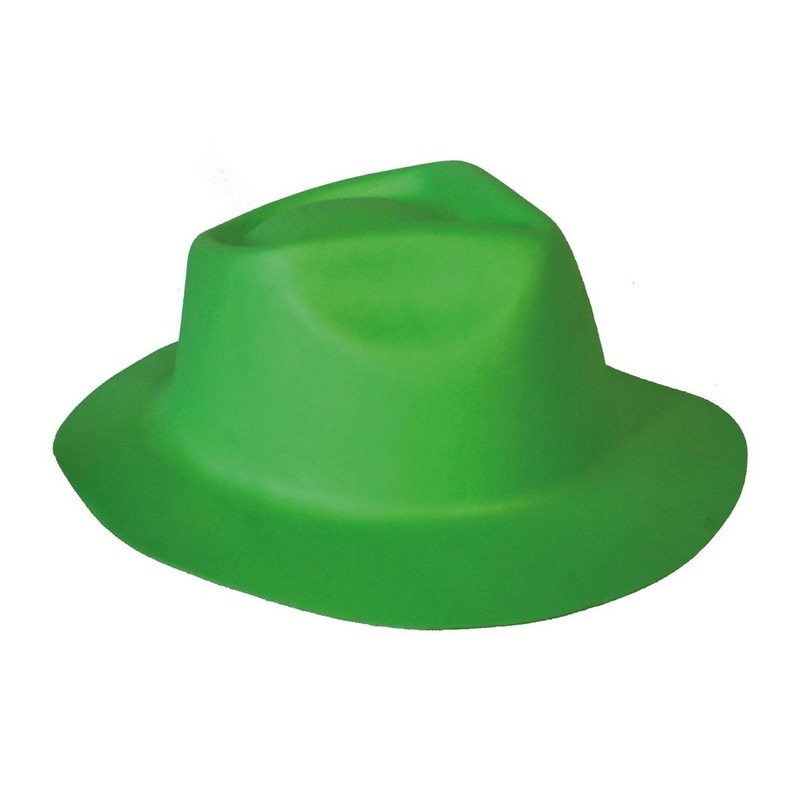 Oktoberfest - Groene trilby hoed van foam verkleedaccessoire voor volwassenen