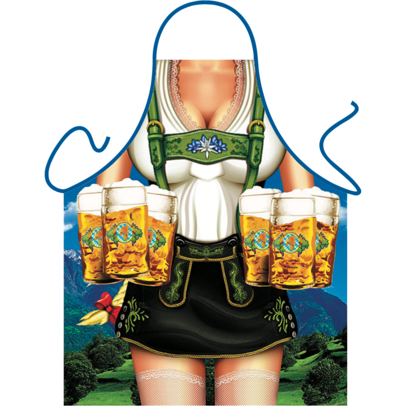 Oktoberfest - Sexy kookschort Tiroler dame met bierpullen