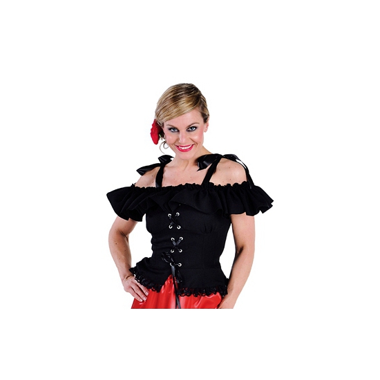 Oktoberfest - Tiroler blouse Carmen zwart
