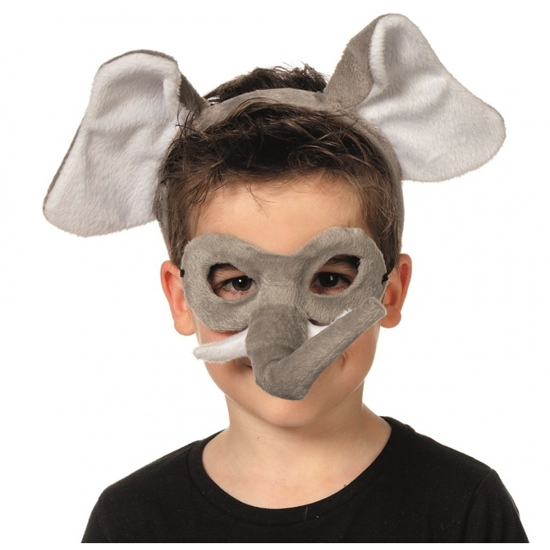 Olifanten masker en tiara voor kinderen