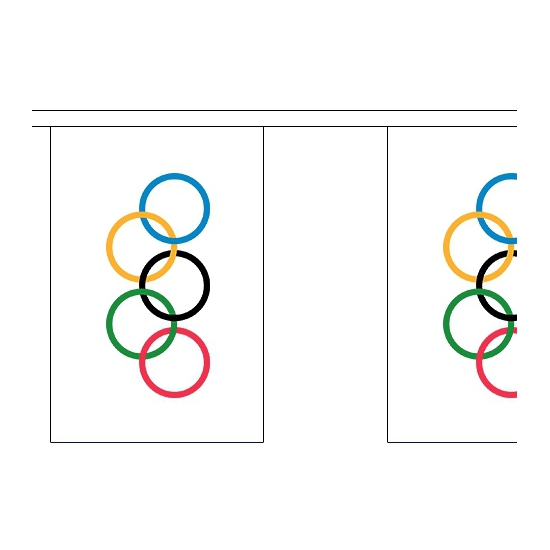 Olympische vlaggenlijn 9 meter
