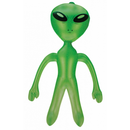 Opblaasbare Alien groen 64 cm