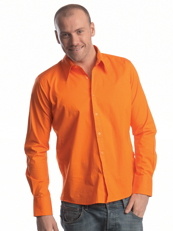 Oranje casual overhemden/shirts