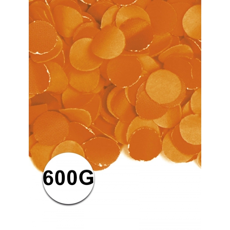 Oranje confetti 600 gram