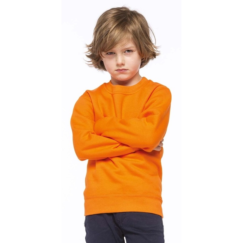 Oranje katoenmix sweater voor kinderen