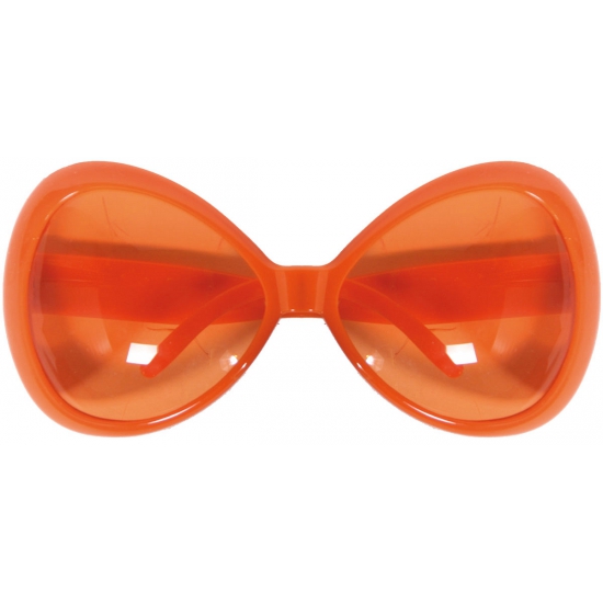 Oranje mega party zonnebril voor dames