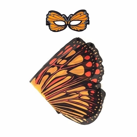 Oranje monarchvlinder verkleedset voor meisjes