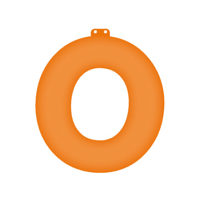 Oranje opblaas letter O
