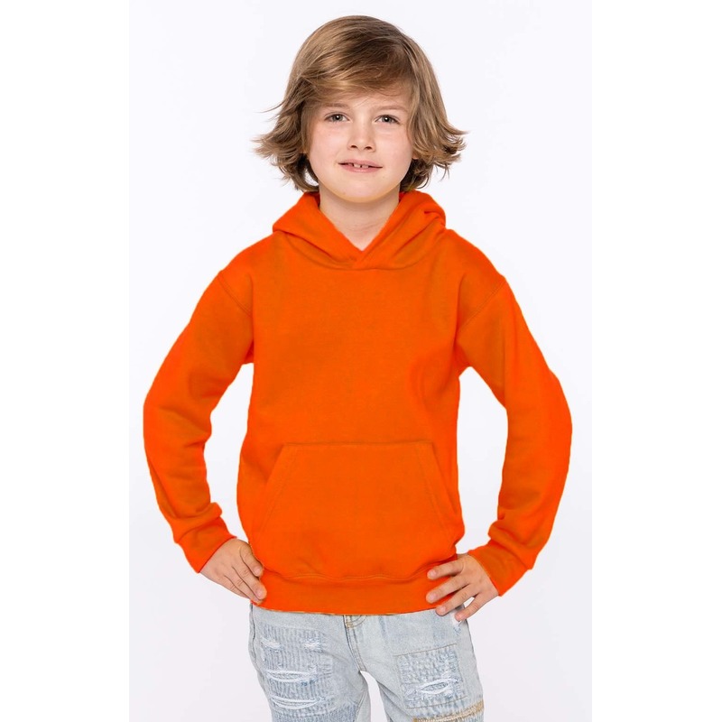 Oranje sweater/trui hoodie voor jongens