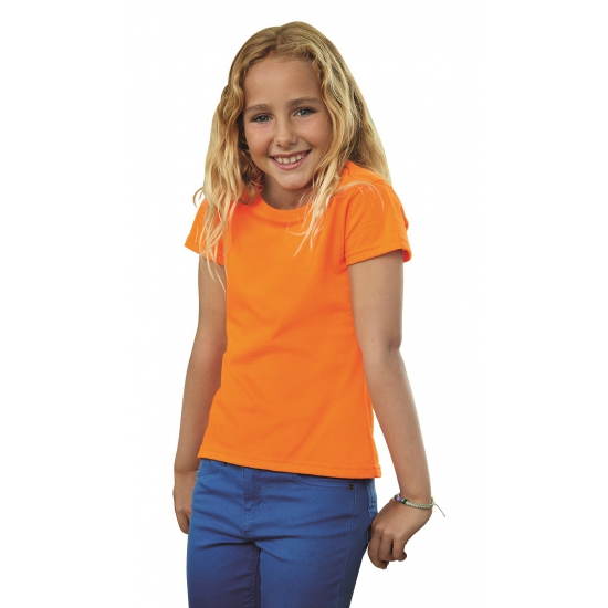 Oranje t-shirt voor meiden