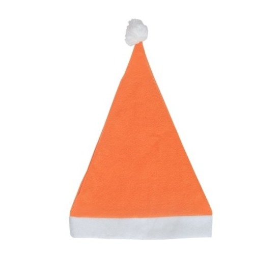 Oranje voordelige kerstmuts voor volwassenen