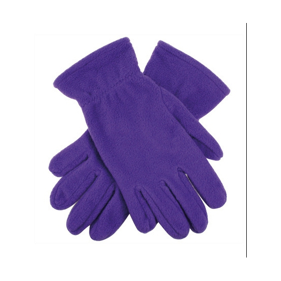 Paarse fleece handschoenen