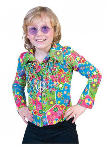 Peace hippie kinder blouse