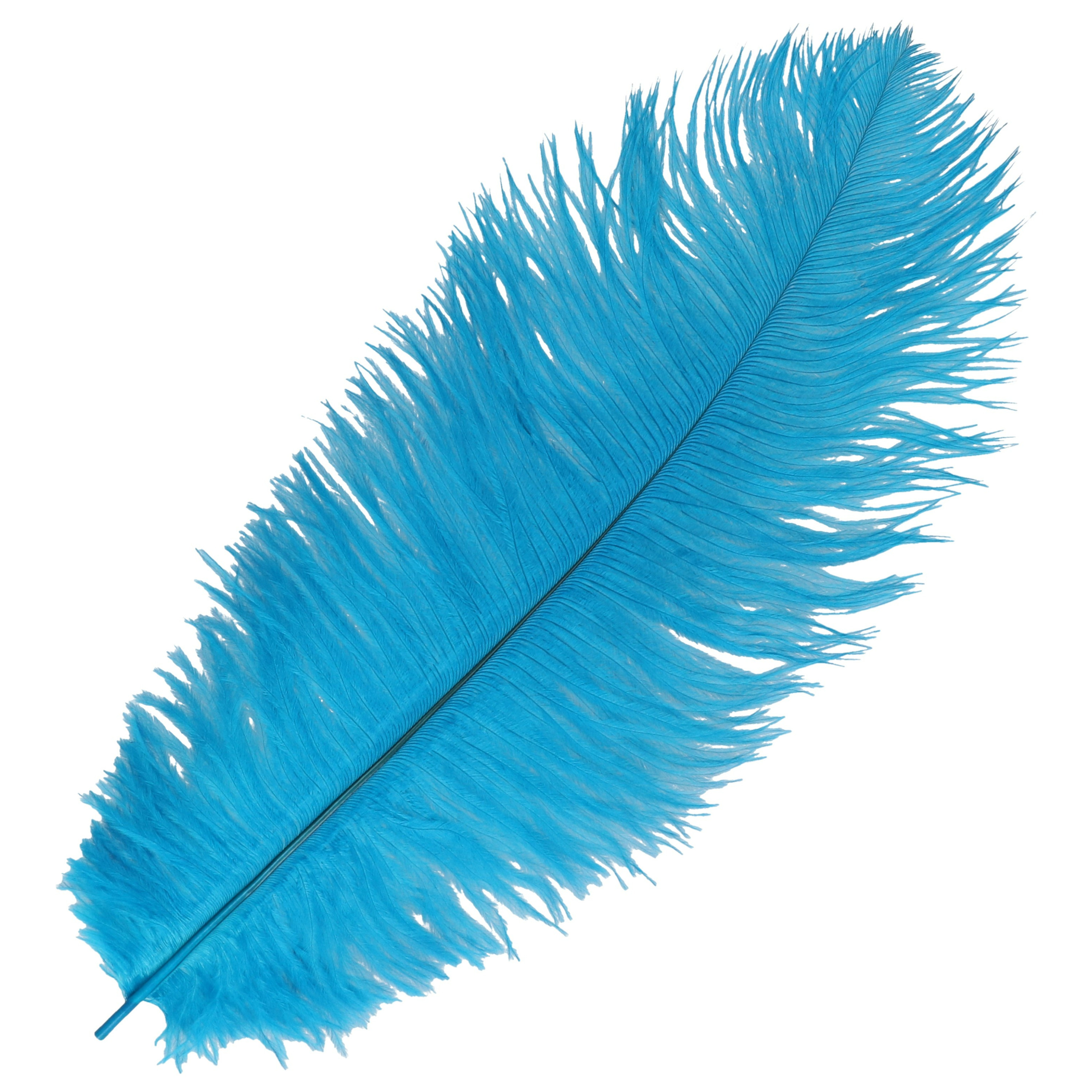 Pietenveer/verkleed veer - 35 cm - blauw - voor pieten baret