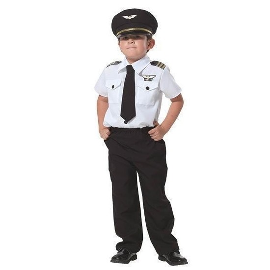 Piloot verkleed kostuum voor jongens