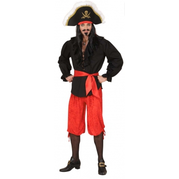 Piraat kniebroek rood velours M/L