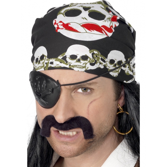 Piraten bandana met doodskoppen