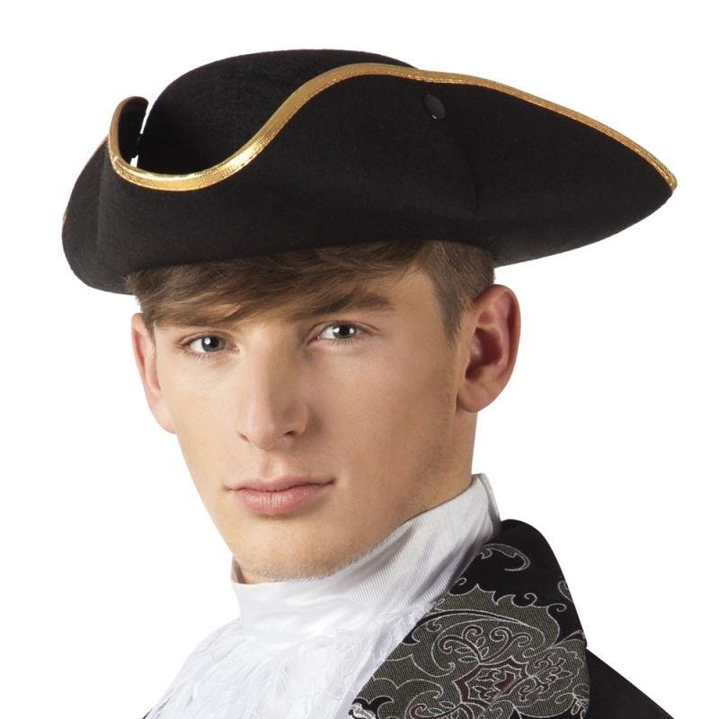 Piratenhoed zwart voor volwassenen - Verkleed hoeden - Volwassenen